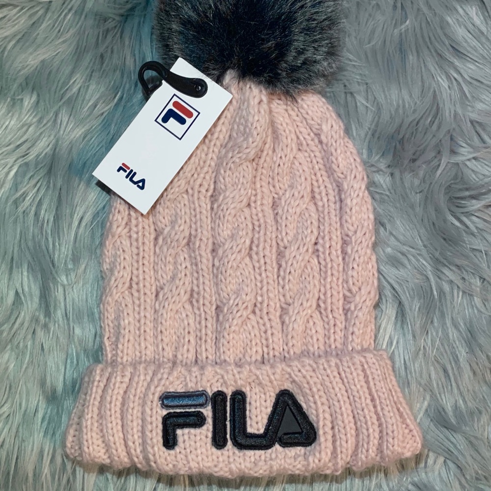 Pastel Pink FILA Beanie NWT
